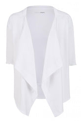 Marc Cain Sports Coats and Jackets Marc Cain Sports Jersey Waterfall Fronted Jacket White LS 31.56 J55 100 izzi-of-baslow