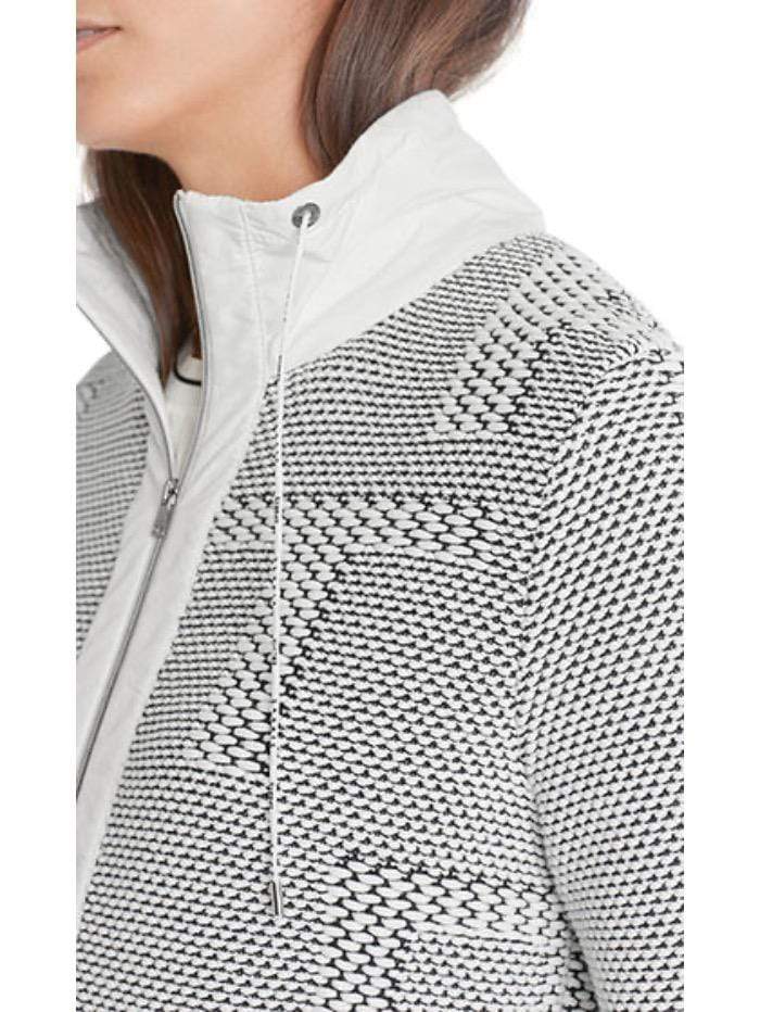 Marc Cain Sports Coats and Jackets Marc Cain Sports Off White and Black Knitted Jacket QS 31.06 M15 910 Y izzi-of-baslow