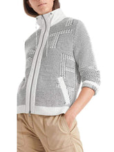 Marc Cain Sports Coats and Jackets Marc Cain Sports Off White and Black Knitted Jacket QS 31.06 M15 910 Y izzi-of-baslow