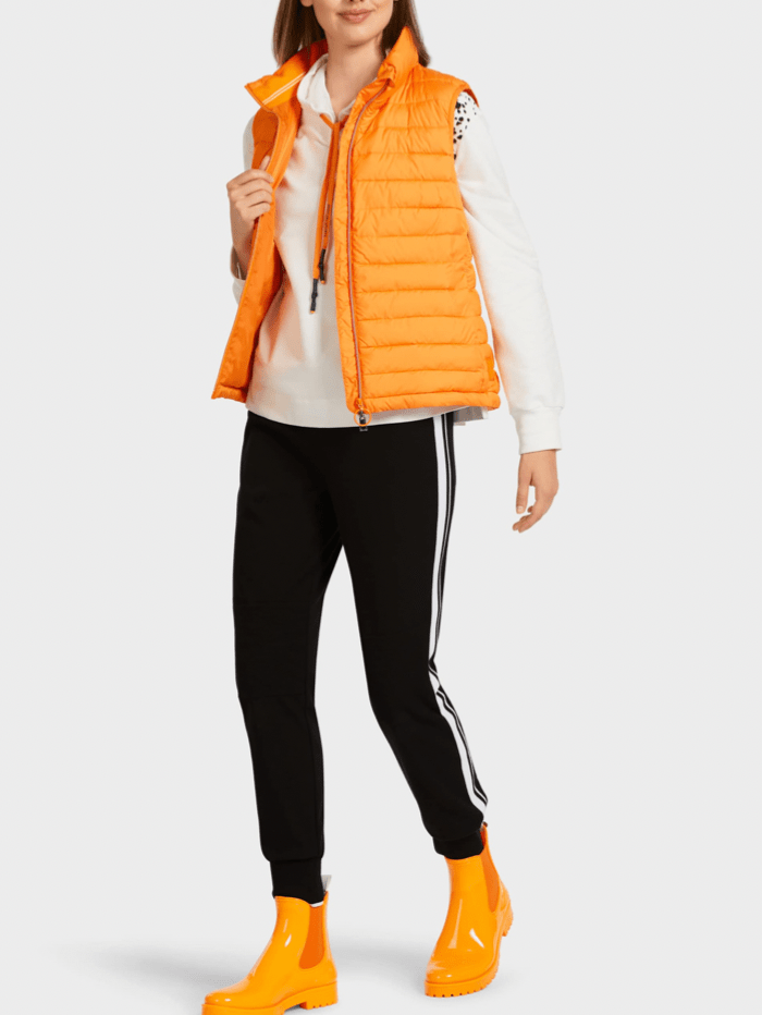 Marc Cain Sports Coats and Jackets Marc Cain Sports Orange Quilted Gilet US 37.03 W34 COL 473 izzi-of-baslow