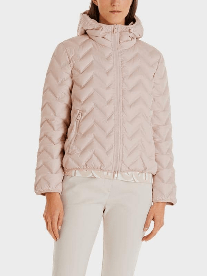 Marc Cain Sports Coats and Jackets Marc Cain Sports Padded Pink Coat SS 12.07 W63 COL 200 izzi-of-baslow