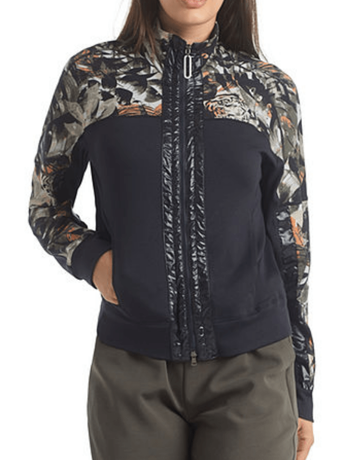 Marc Cain Sports Coats and Jackets Marc Cain Sports Zip Up Jungle Print Jacket RS 31.57 J24 Col 595 izzi-of-baslow
