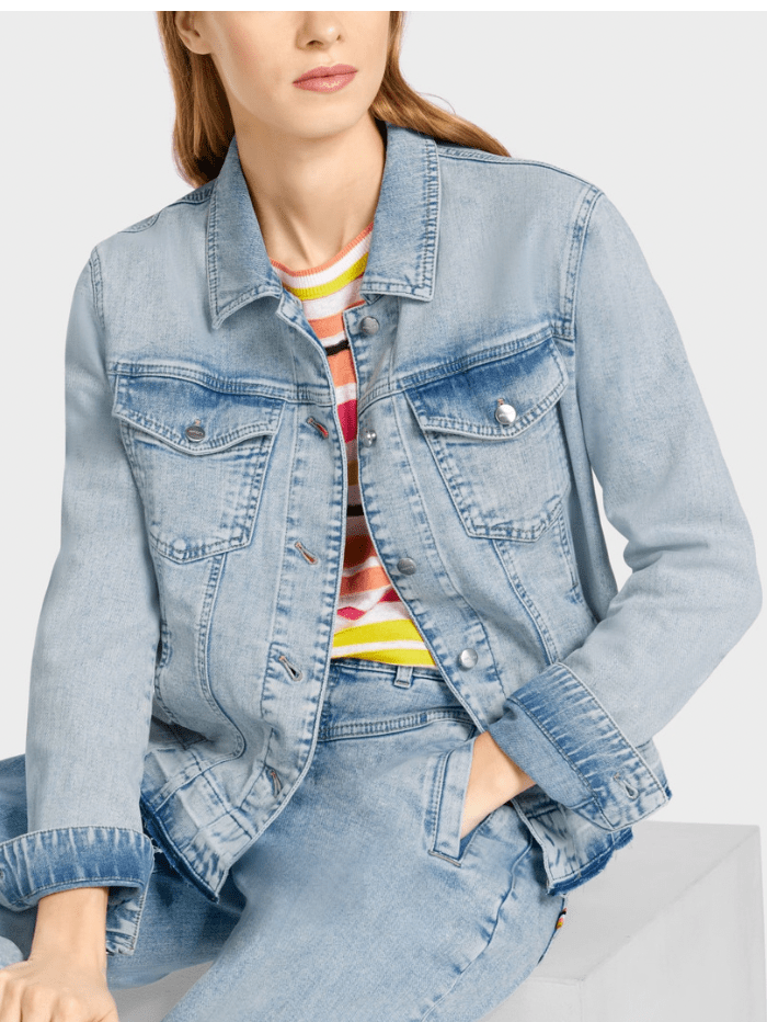 Marc Cain Sports Denim Marc Cain Sports Light Wash Denim Jacket US 31.32 D43 COL 350 izzi-of-baslow