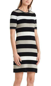 Marc Cain Sports Dress Marc Cain Sports Striped Knitted Dress PS 21.14 M01 izzi-of-baslow
