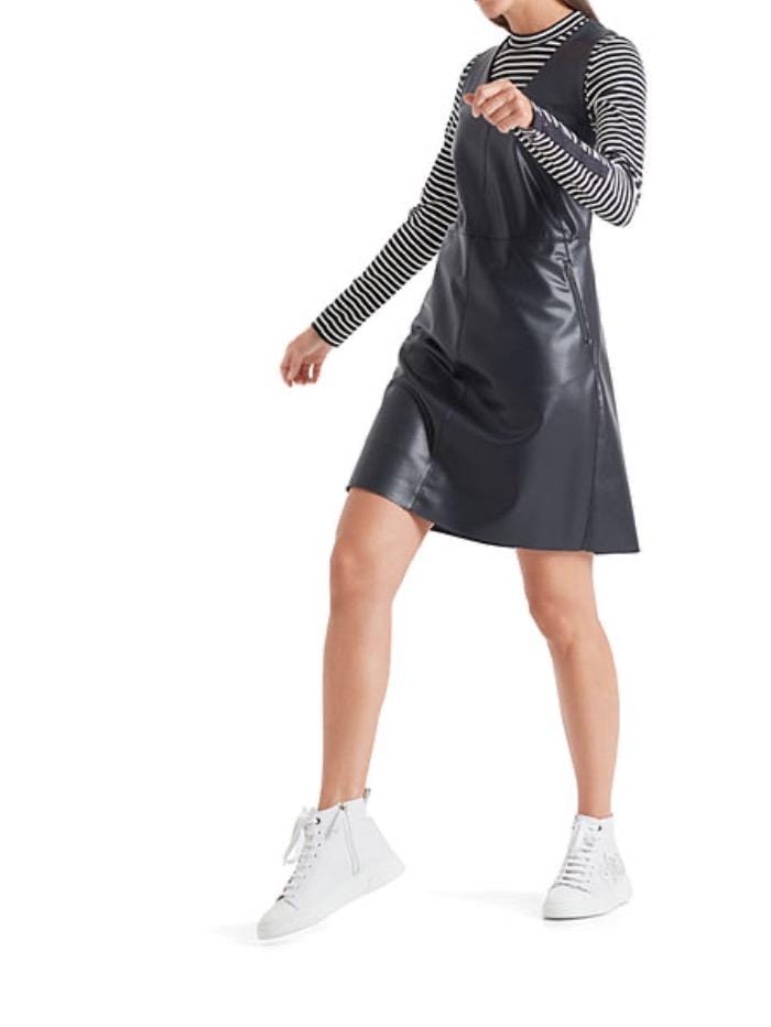 Marc Cain Sports Dress Marc Cain Sports Vegan Leather Navy Dress QS 21.17 J29 395 izzi-of-baslow