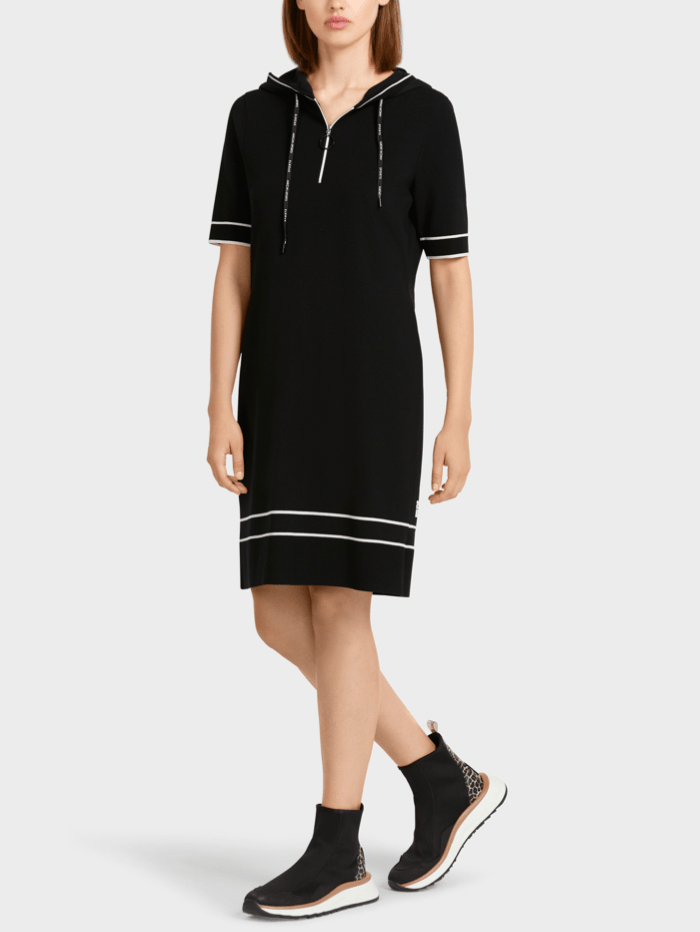 Marc Cain Sports Dresses Marc Cain Sports Black Hooded Knitted Dress US 21.15 M09 COL 910 izzi-of-baslow