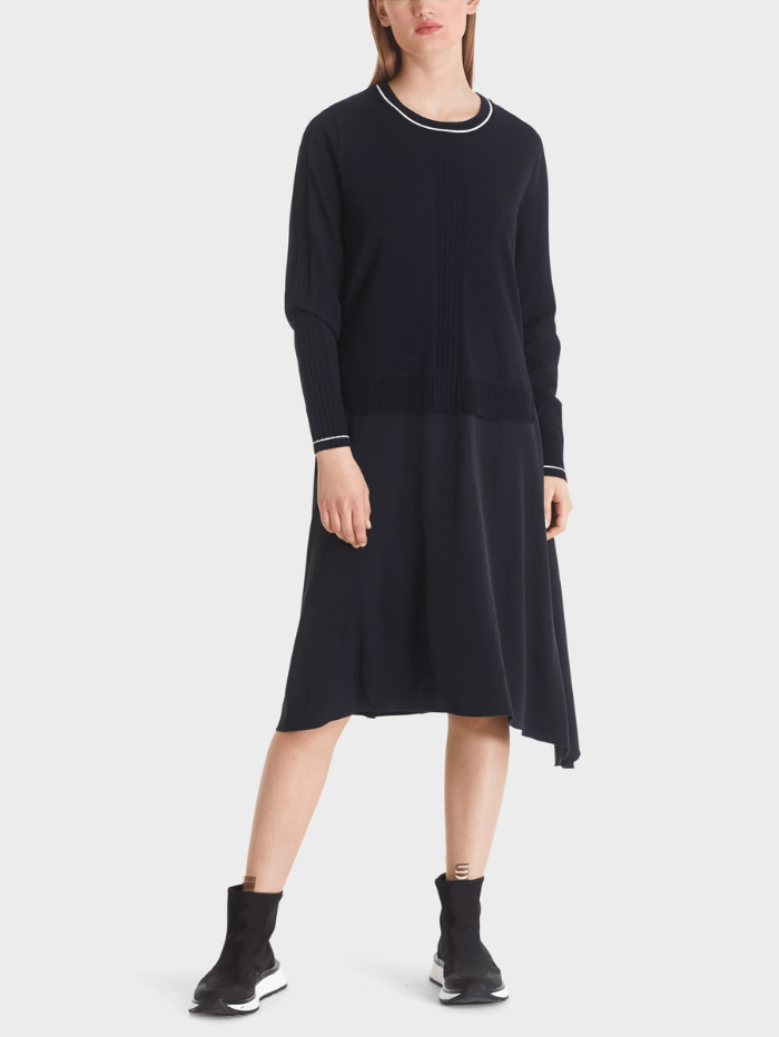 Marc Cain Sports Dresses Marc Cain Sports Navy Knitted Dress TS 21.08 M11 COL 395 izzi-of-baslow