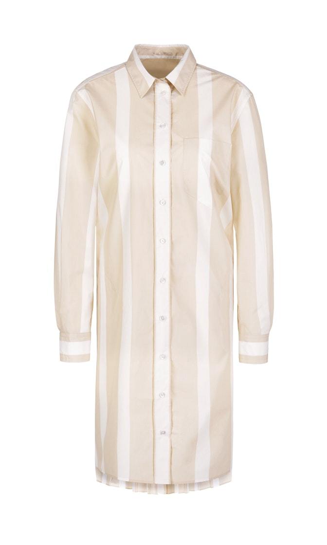 Marc Cain Sports Dresses Marc Cain Sports Striped Beige and White Striped Dress NS 21.22 W40 izzi-of-baslow