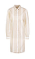 Marc Cain Sports Dresses Marc Cain Sports Striped Beige and  White Striped Dress  NS 21.22 W40 izzi-of-baslow