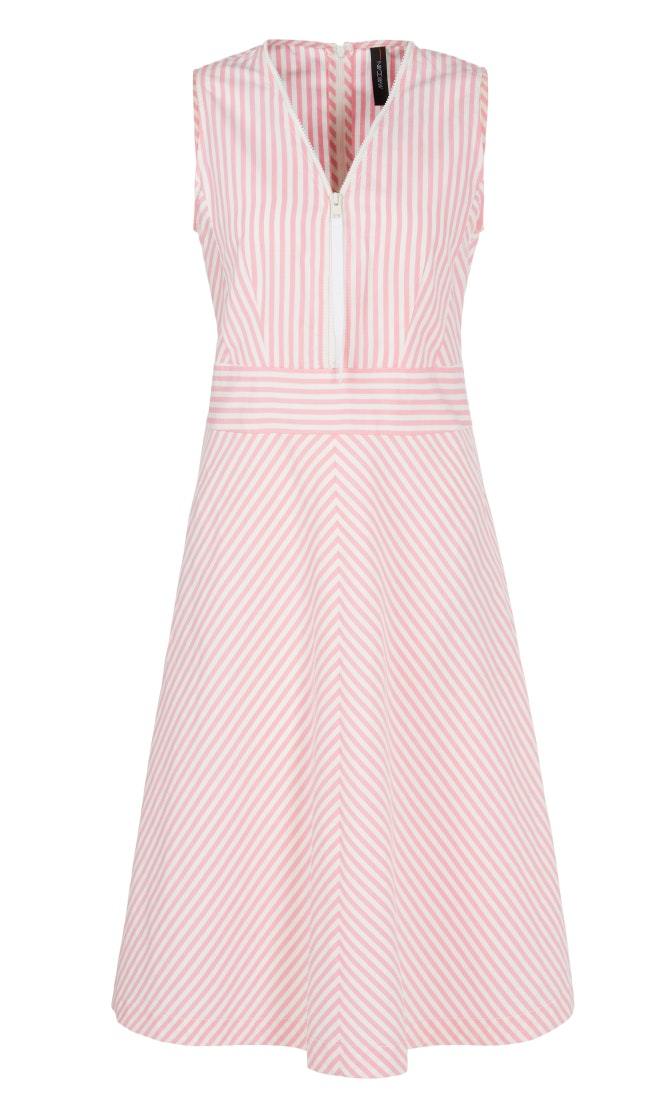 Marc Cain Sports Dresses Marc Cain Sports Striped Summer Pink and White Striped Dress NS 21.30 W42 izzi-of-baslow