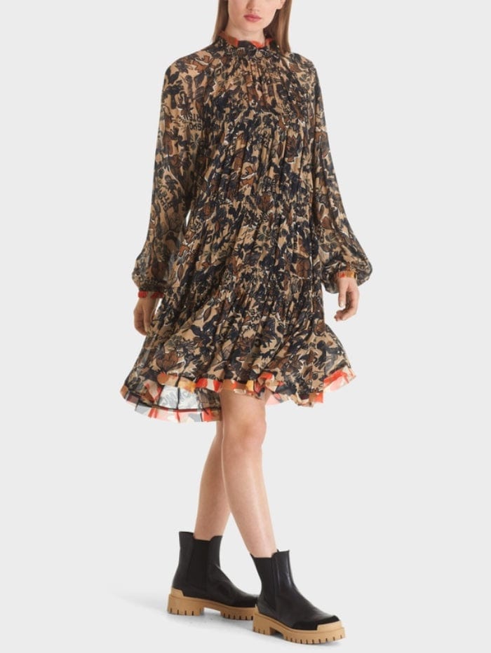 Marc Cain Sports Dresses Marc Cain Sports Tiered Dress in Multi Floral Print TS 21.11 W03 COL 623 izzi-of-baslow