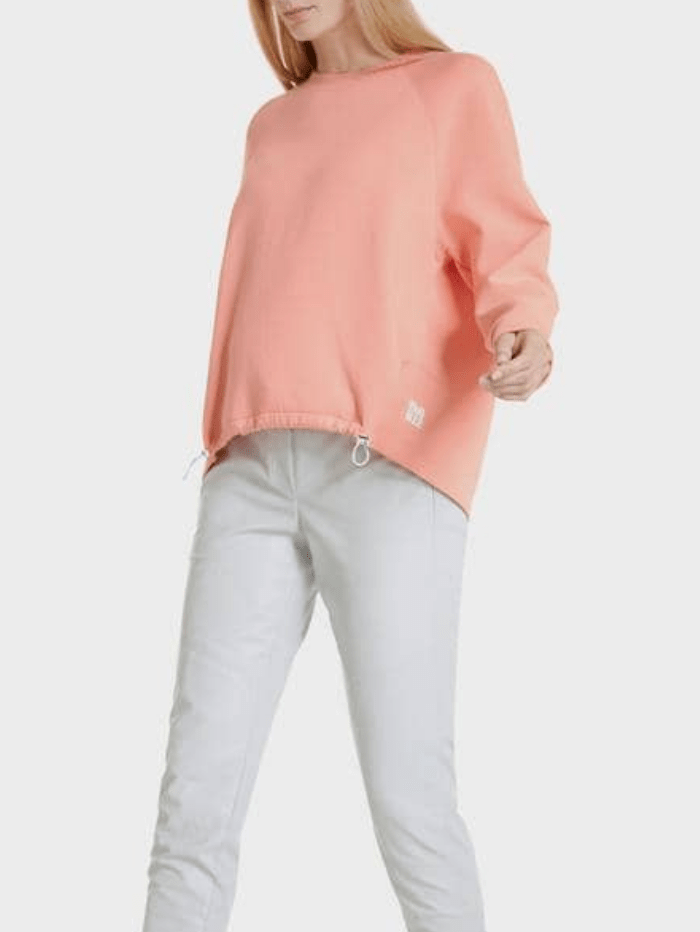 Marc Cain Sports Jumper Marc Cain Sports Coral Drawstring Jumper SS 44.03 J76 COL 463 izzi-of-baslow