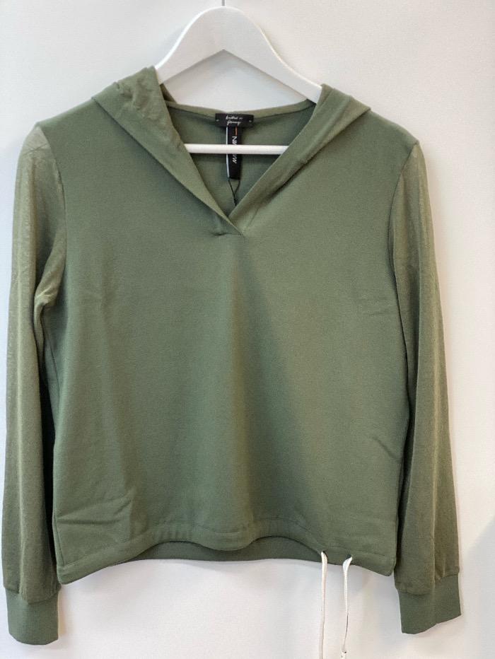 Marc Cain Sports Jumper Marc Cain Sports Olive Green Hoodie Jumper QS 41.27 M21 592 izzi-of-baslow