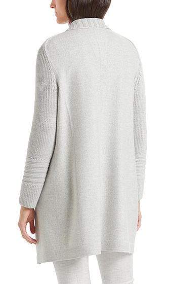 Marc Cain Sports Knitwear Marc Cain Sports Knitted Cardigan Silver Grey 810 PS 31.41 J30 izzi-of-baslow