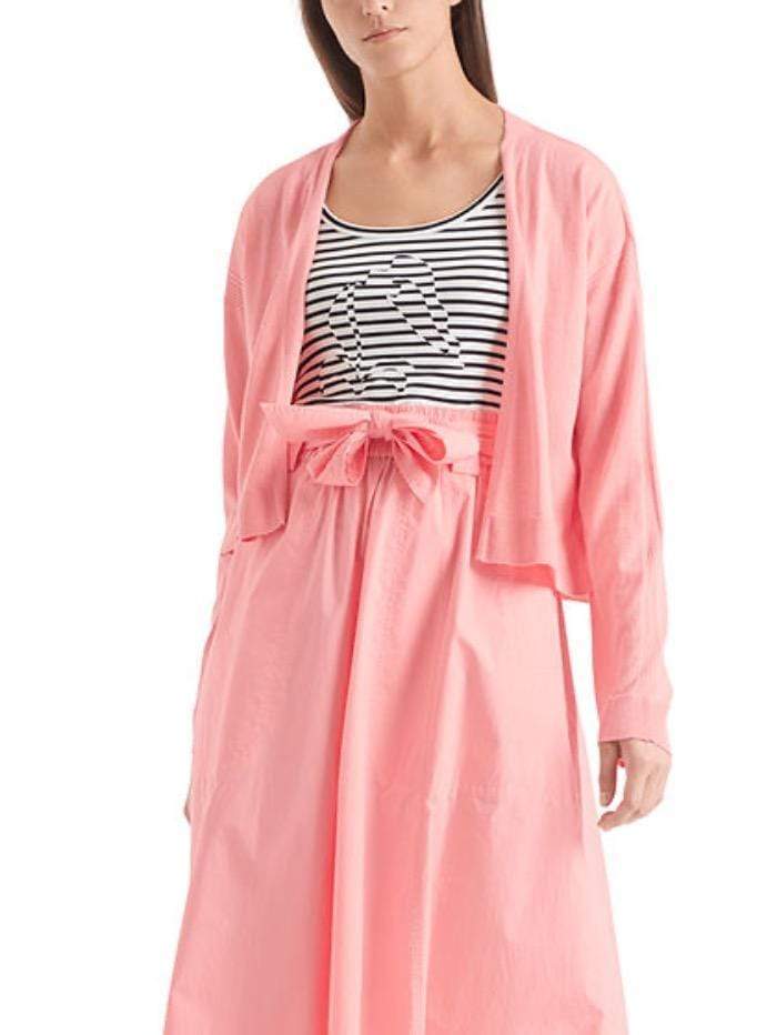 Marc Cain Sports Knitwear Marc Cain Sports Pink Knitted Cotton and Silk Blend Cardigan QS 31.56 M71 231 izzi-of-baslow