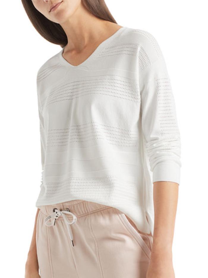 Marc Cain Sports Knitwear Marc Cain Sports Pretty Off White Fine Knitted Jumper QS 41.19 M10 110 izzi-of-baslow