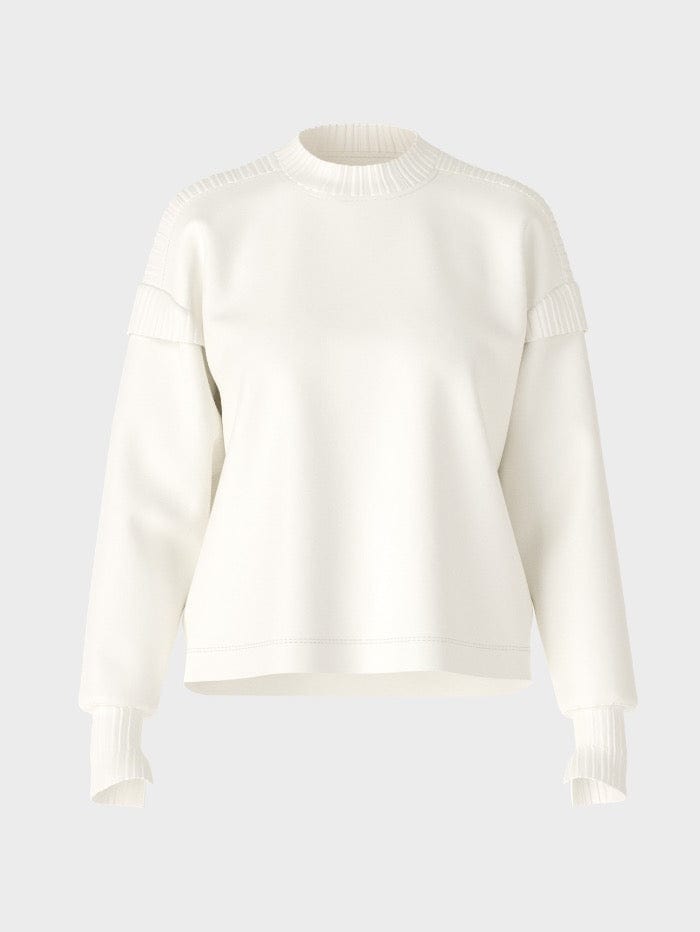 Marc Cain Sports Loungewear Marc Cain Sports Off White Frill Sweatshirt TS 44.04 J61 COL 110 izzi-of-baslow