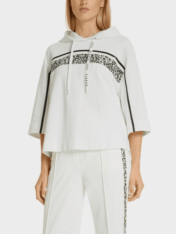 Marc Cain Sports Ribbed Jersey Top With Hem Gathering Black MS 48.02 J55