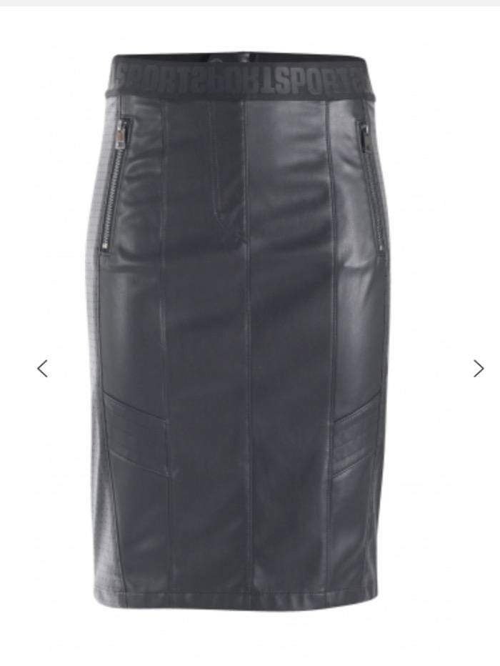 Marc Cain Sports Skirts Marc Cain Sports Black Vegan Leather Skirt RS 71.06 J75 Col 900 izzi-of-baslow