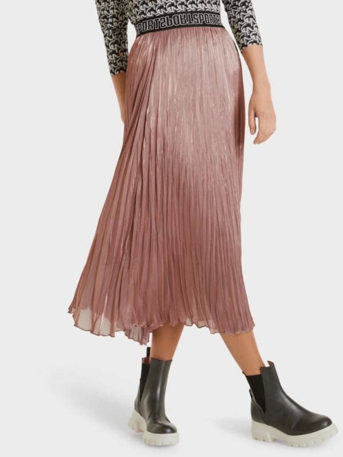 Marc Cain Sports Skirts Marc Cain Sports Shimmer Pink Pleated Skirt SS 71.21 W87 COL 208 izzi-of-baslow