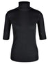 Marc Cain Sports Tops Marc Cain Basic Turtle-neck Top In Ribbed Jersey Black +E 48.04 J50 izzi-of-baslow