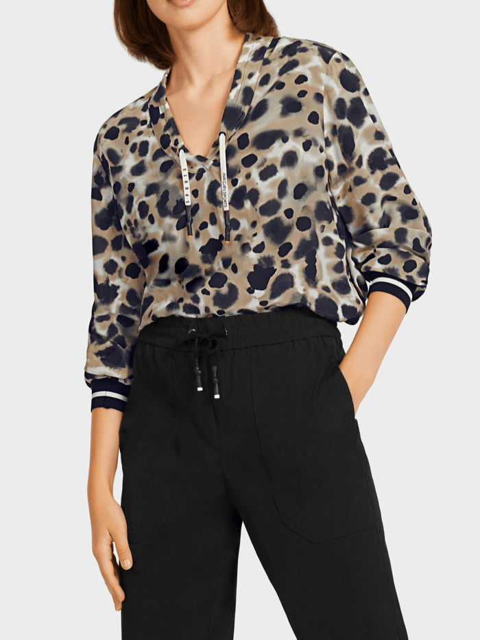 Marc Cain Sports Tops Marc Cain Sports Animal Printed Top US 55.06 W40 COL 628 izzi-of-baslow