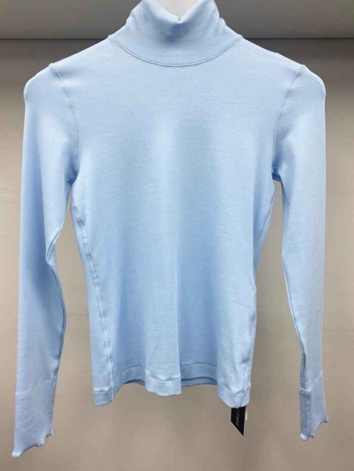 Marc Cain Sports Tops Marc Cain Sports Basic Ribbed Turtle Neck Top Baby Blue KS 48.24 J50 318 izzi-of-baslow