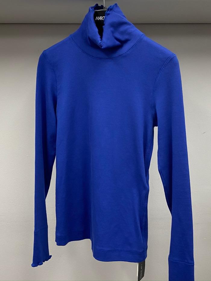 Marc Cain Sports Tops Marc Cain Sports Basic Ribbed Turtle Neck Top Royal Blue HS 48.24 J50 364 izzi-of-baslow