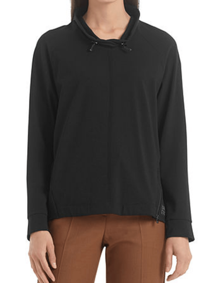 Marc Cain Sports Tops Marc Cain Sports Black Sweatshirt With Zips RS 44.18 J58 COL 900 izzi-of-baslow