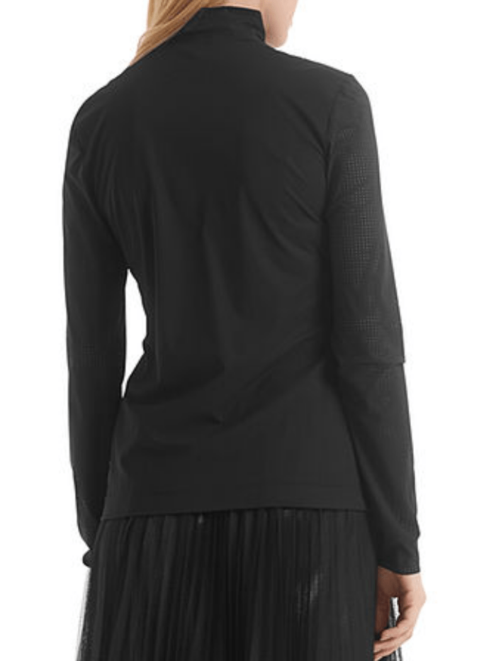 Marc Cain Sports Tops Marc Cain Sports Black Top With Polo Neck RS 48.15 J02 Col 900 izzi-of-baslow