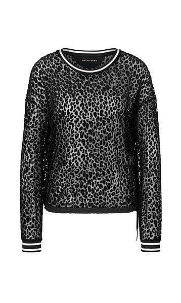 Marc Cain Sports Tops Marc Cain Sports Devore Top with Leopard Pattern PS 48.33 J35 izzi-of-baslow