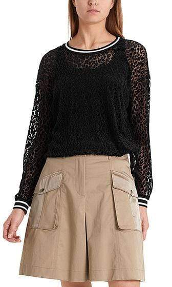 Marc Cain Sports Tops Marc Cain Sports Devore Top with Leopard Pattern PS 48.33 J35 izzi-of-baslow