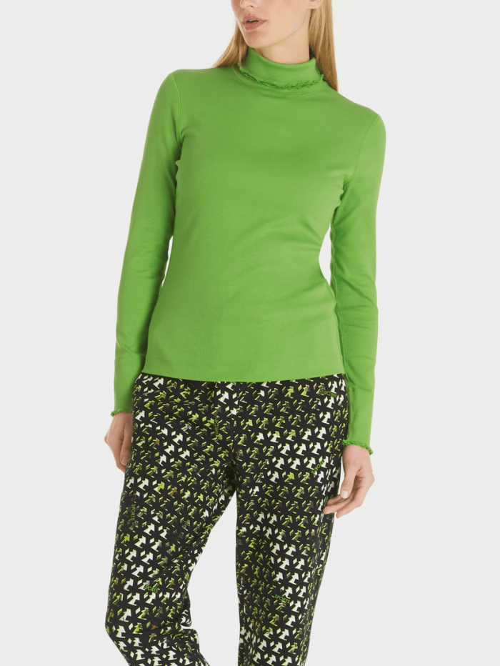 Marc Cain Sports Tops Marc Cain Sports Green Roll Neck Top TS 48.43 J50 COL 530 izzi-of-baslow
