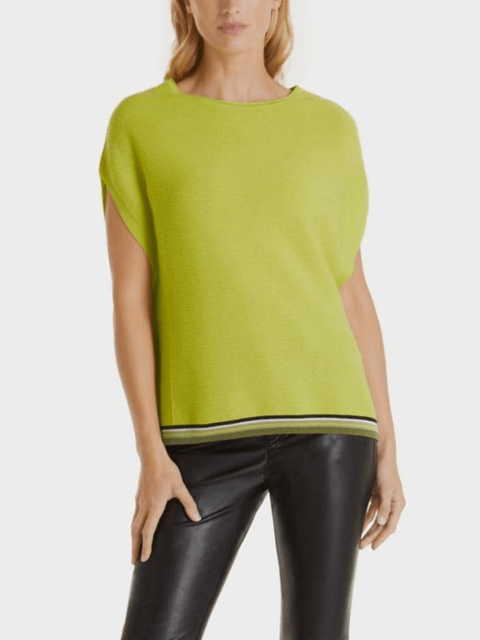 Marc Cain Sports Tops Marc Cain Sports Lime Knitted Top SS 61.12 M76 COL 412 izzi-of-baslow