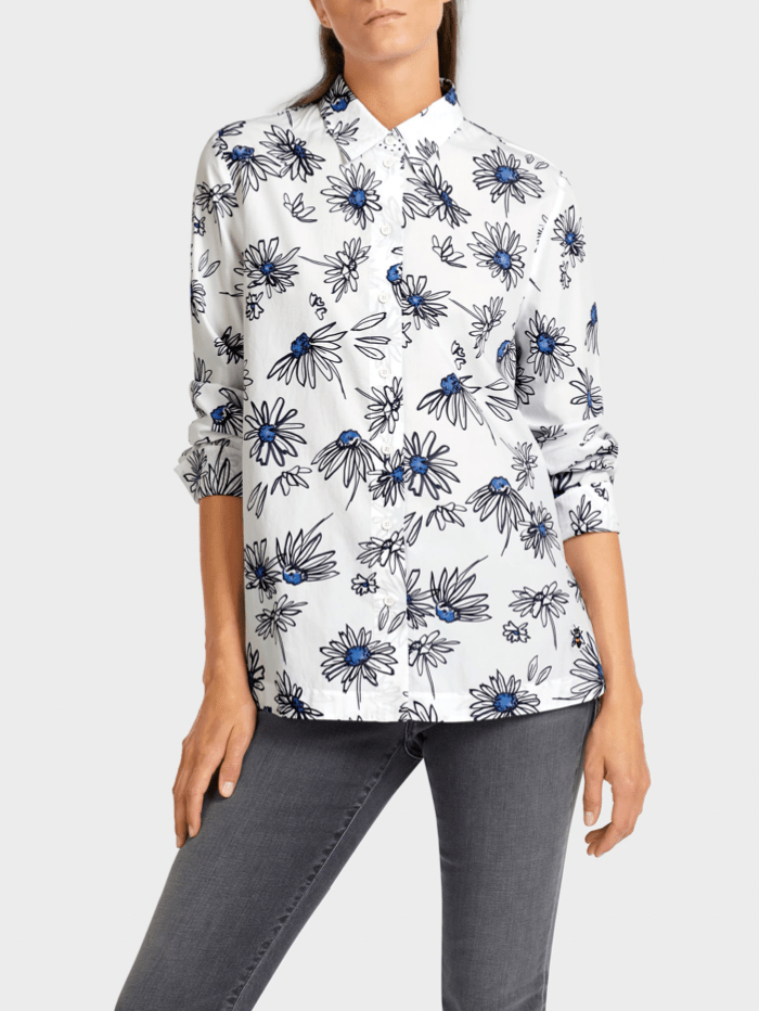 Marc Cain Sports Tops Marc Cain Sports Pretty Floral Blouse US 51.01 W30 COL 100 izzi-of-baslow