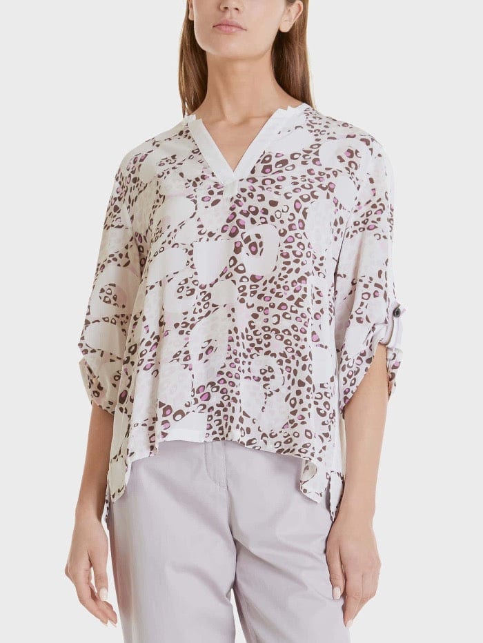 Marc Cain Sports Tops Marc Cain Sports Printed Blouse SS 55.16 W97 COL 735 izzi-of-baslow