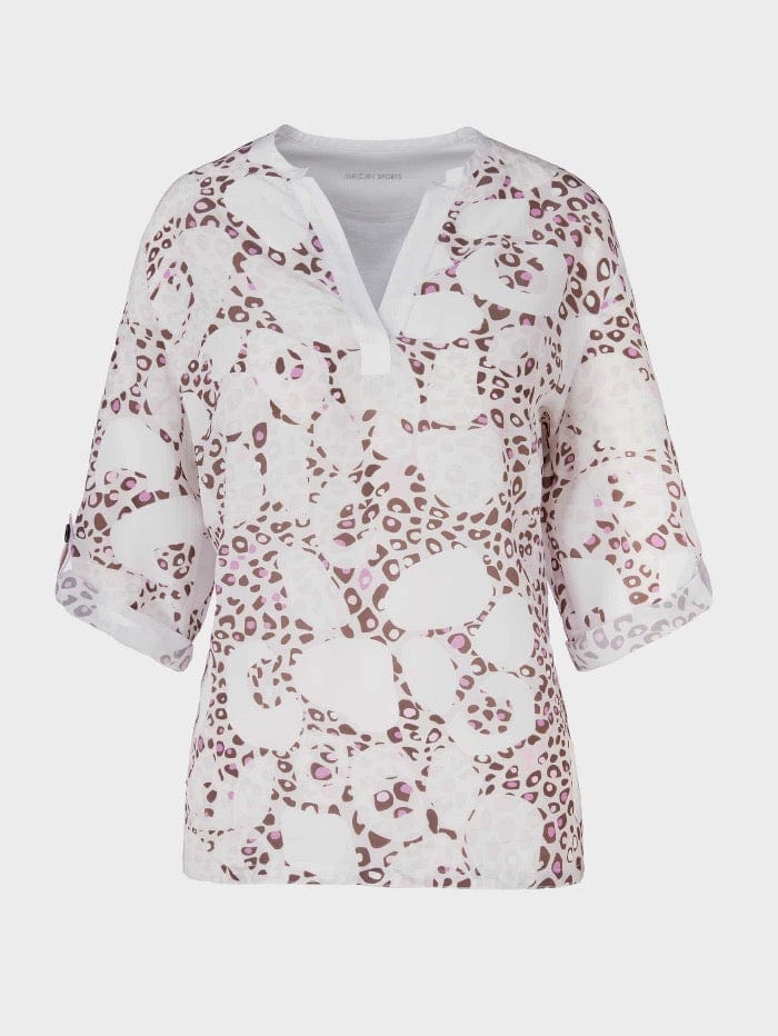 Marc Cain Sports Tops Marc Cain Sports Printed Blouse SS 55.16 W97 COL 735 izzi-of-baslow