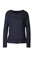 Marc Cain Sports Tops Marc Cain Sports Ribbed Jersey Top With Hem Gathering Black MS 48.02 J55 izzi-of-baslow