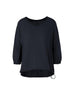 Marc Cain Sports Tops Marc Cain Sports Round Necked Top With Tie Detail Black QS 55.05 W41 900 izzi-of-baslow
