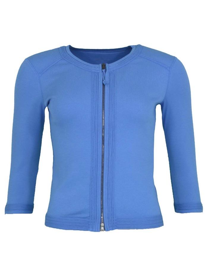 Marc Cain Sports Tops Marc Cain Sports Royal Blue Zip Casual Jacket QS 31.39 J50 367 izzi-of-baslow