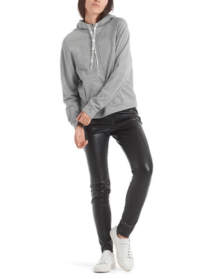 Marc Cain Sports Tops Marc Cain Sports Silver Grey Top with Hood RS 44.03 J94 Col 820 izzi-of-baslow