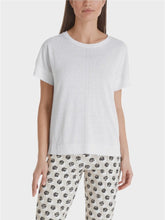 Marc Cain Sports Tops Marc Cain Sports White Linen Blend Top SS 41.29 M77 COL 100 izzi-of-baslow