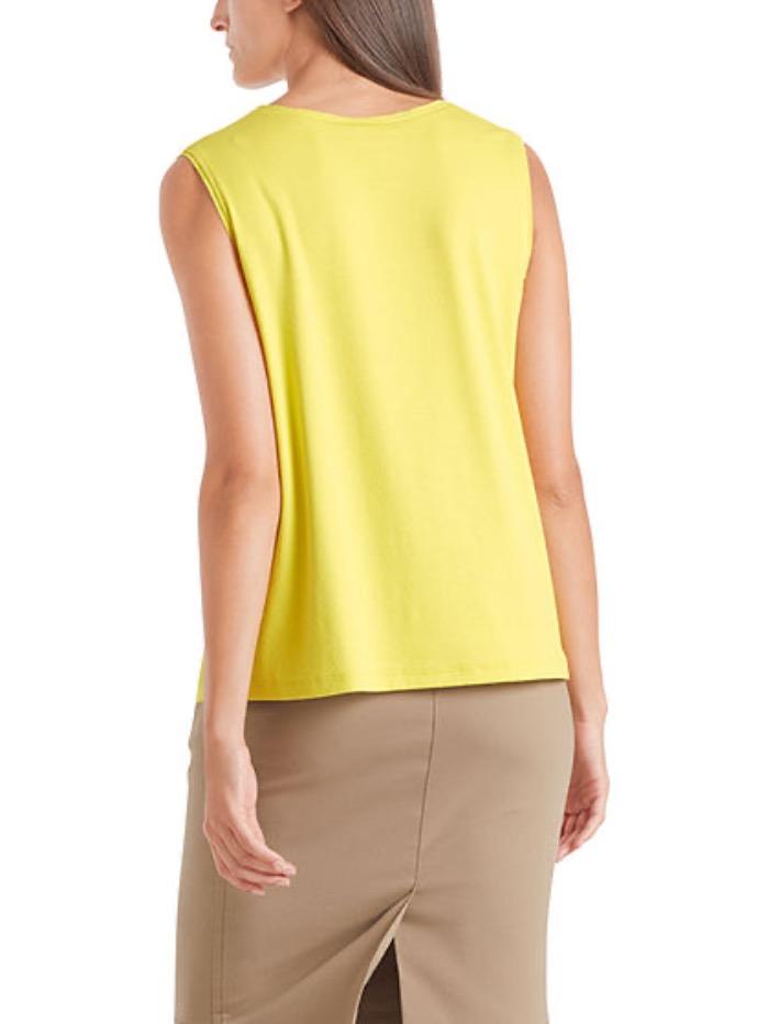 Marc Cain Sports Tops Marc Cain Sports Yellow V Necked Top QS 61.04 W41 425 Y izzi-of-baslow