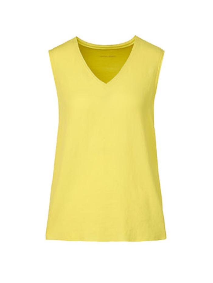 Marc Cain Sports Tops Marc Cain Sports Yellow V Necked Top QS 61.04 W41 425 Y izzi-of-baslow