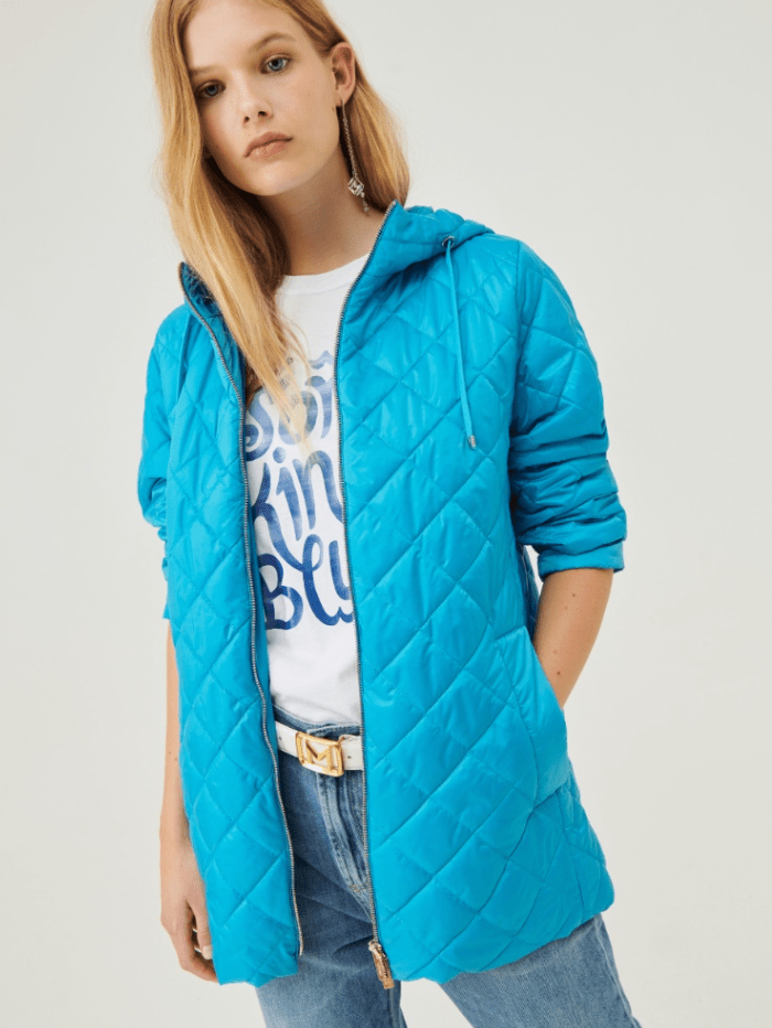 Marella Coats and Jackets Marella CARRARA Turquoise Blue Puffer Jacket 2334810634 002 izzi-of-baslow