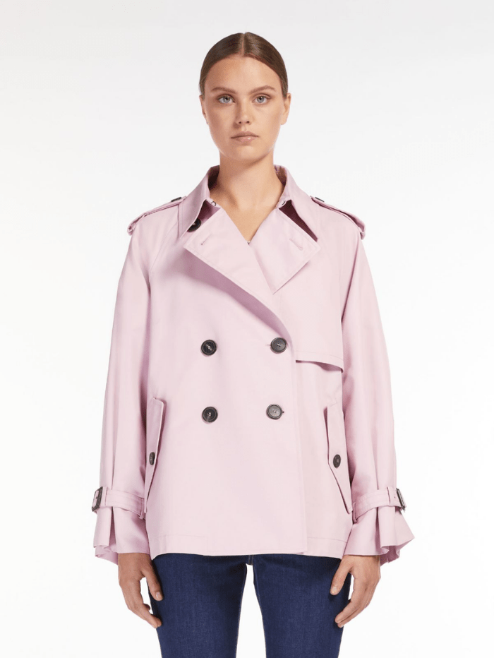 Marella Coats and Jackets Marella FALANGE Lilac Short Trench Coat 50211127600 013 izzi-of-baslow