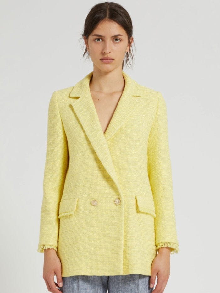 Marella Coats and Jackets Marella FERRY Sherbet Yellow Blazer Jacket 30411021 003 izzi-of-baslow