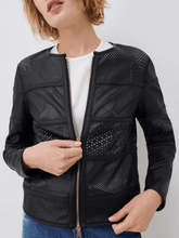 Marella Coats and Jackets Marella ISTMO Black Perforated Style Jacket 39110121 001 izzi-of-baslow