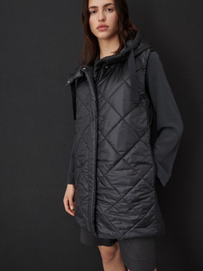 Marella Coats and Jackets Marella LODI Padded Charcoal Gilet 32960119 004 izzi-of-baslow