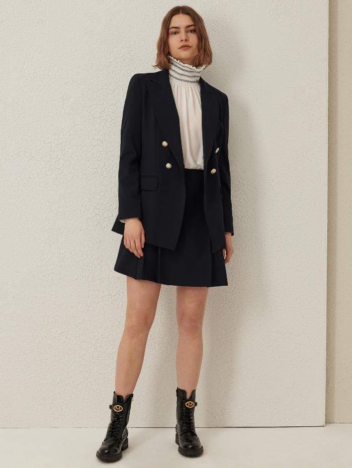 Marella Coats and Jackets Marella TARANTO Navy Blazer 30460618 001 izzi-of-baslow